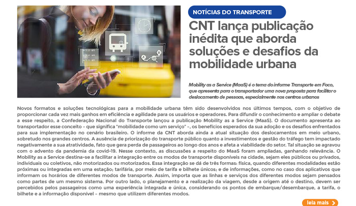 Boletim Do Transporte Cnt Lan A Publica O In Dita Que Aborda