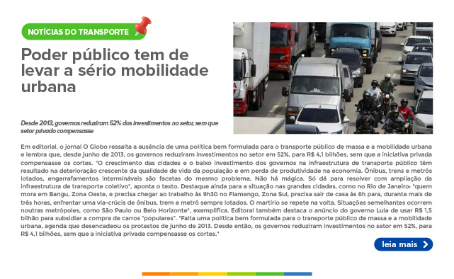 Boletim Do Transporte Poder P Blico Tem De Levar A S Rio Mobilidade